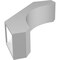 Ekena Millwork 5 1/2-in. W x 18-in. D x 22-in. H Legacy Architectural Grade PVC Knee Brace BRCP055X18X22LEC - alternate 2
